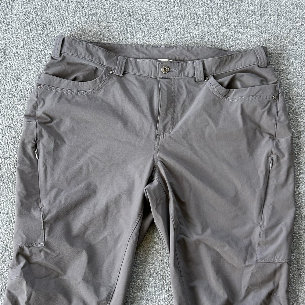 Duluth Trading Co Pants Womens 18x31 Gray Hiking Nylon Stretch Zip Pockets Trail - Picture 7 of 16